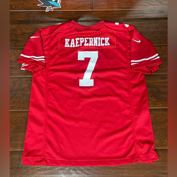 Nike San Francisco 49ers Colin Kaepernick #7 Red Jersey Youth Boys Size XL Used - Picture 1 of 9